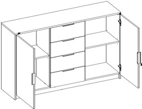 Συρταριέρα Corina 2D