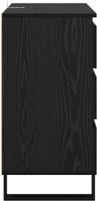 vidaXL Πλαϊνό γραφείο Μαύρη Οξυά 60 x 35 x 70 cm Επεξεργασμένο ξύλο