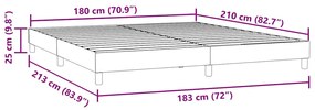 BOX SPRING ΚΡΕΒΑΤΙ ΧΩΡΙΣ ΣΤΡΩΜΑ ΜΑΥΡΟ 180X210 CM ΒΕΛΟΥΔΙΝΟ 3315839