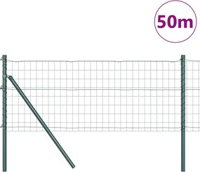 vidaXL Ευρωπαϊκή Στήριξη Φράχτη 50 x 0,6 μ PVC-Επικαλυμμένο Ατσάλι