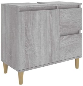 vidaXL Ντουλάπι Μπάνιου Γκρι Sonoma 65x33x60 εκ. Επεξεργασμένο Ξύλο