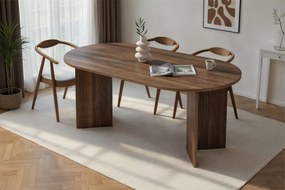 Τραπέζι Τραπεζαρίας Venezia Καρυδί OTAN 180x90x75