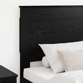 vidaXL Κεφαλάρι με κεφαλάρι Μαύρη Οξυά 100 cm Επεξεργασμένο ξύλο