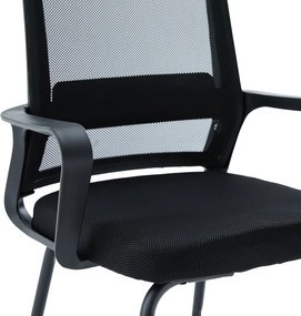 Καρέκλα επισκέπτη Palma pakoworld mesh μαύρο 46x52x94εκ