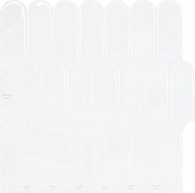 vidaXL Πλακάκι Φτερού 20 τεμ. Λευκό 30 x 30 cm Πολυουρεθάνη και PET