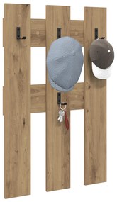 vidaXL Τοίχου Κρεμάστρα με αποθήκευση artisan δρυς 65 x 3 x 100 εκ.