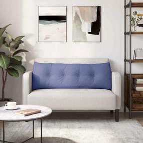 vidaXL Μαξιλάρι Πλάτης Μπλε τζην 140 x 24 x 50 εκ ύφασμα