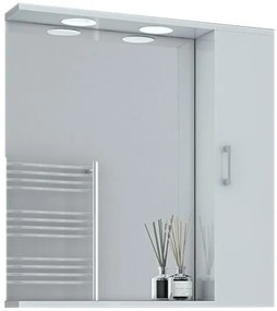 Καθρέπτης με δεξί ερμάριο Drop Ritmo 75-Λευκό