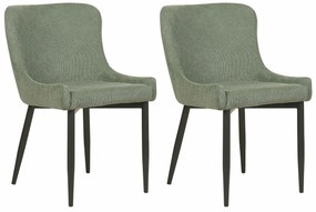 Καρέκλα Berwyn 1620, Πράσινο, Μαύρο, 82x52x62cm, 7 kg, Ταπισερί, Μεταλλικά | Epipla1.gr