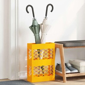 vidaXL Βάση ομπρέλας βροχής Μουσταρδί 28 x 12 x 41 εκ Ατσάλι