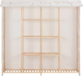 vidaXL Ντουλάπα Λευκή 173 x 40 x 170 εκ. Υφασμάτινη