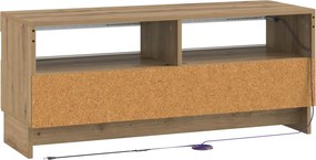 vidaXL Ντουλάπα LED Τηλεόρασης Artisan Δρυς Επεξεργασμένο Ξύλο