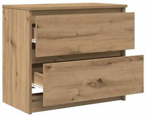Έπιπλο Τηλεόρασης Αρτισιανή Δρυς 60x35x54 εκ από Επεξεργ. Ξύλο - Καφέ