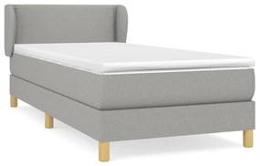 ΚΡΕΒΑΤΙ BOXSPRING ΜΕ ΣΤΡΩΜΑ ΑΝΟΙΧΤΟ ΓΚΡΙ 90X200 ΕΚ. ΥΦΑΣΜΑΤΙΝΟ 3126693