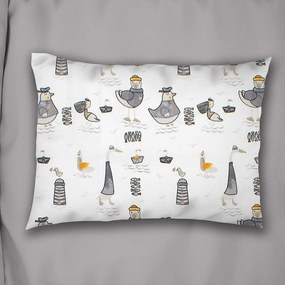 Μαξιλαροθήκη Παιδική Seabirds 578 White-Grey DimCol 50Χ70 50x70cm 100% Βαμβάκι