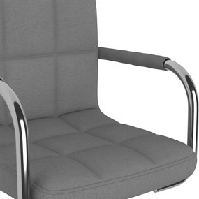 vidaXL Σκαμπό Μπαρ Ανοιχτό Γκρι Υφασμάτινο