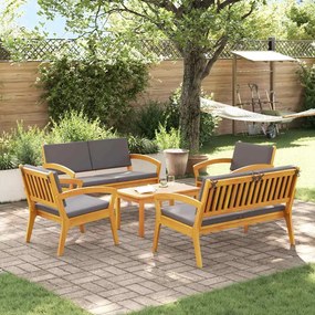 vidaXL Σετ μπιστρό 5 pcs Καφέ 75 x 45 x 38 εκ. Μασίφ ξύλο ακακίας