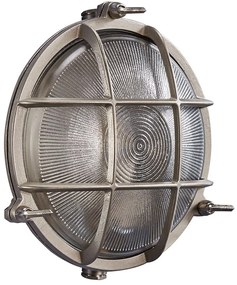 Φωτιστικό Τοίχου Polperro 49021055 Φ19,5cm 1xE27 12,5W IP64 Nickel Nordlux Brass,Glass