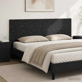 vidaXL Κεφαλάρι Τοίχου DELFT Μαύρο Επεξεργασμένο Ξύλο