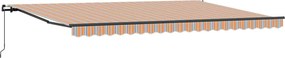 vidaXL Αναδιπλούμενη τέντα Πολύχρωμο 500 x 300 x 165 εκ.
