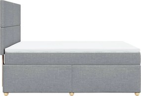 vidaXL Κρεβάτι Boxspring με Στρώμα Αν. Πράσινο 160x200εκ Υφασμάτινο