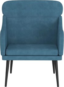 vidaXL Πολυθρόνα Μπλε 63 x 76x 80 εκ. Βελούδινη