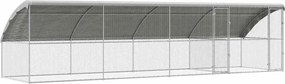 vidaXL Κλουβί για κότες 4 pcs Ασημί 800 x 200 x 200 εκ.