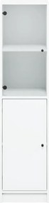 vidaXL Ντουλάπι Λευκό 35x37x142 εκ. με Γυάλινες Πόρτες
