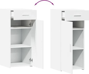vidaXL Συρταριέρα Λευκή 40x42,5x93 εκ. από Επεξεργασμένο Ξύλο