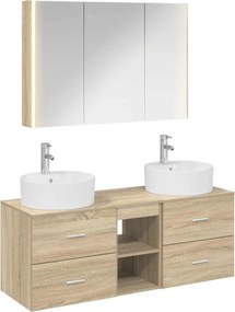 vidaXL Σετ Επίπλων Μπάνιου 4 pcs Sonoma Δρυς