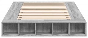 Πλαίσιο Κρεβατιού Γκρι Sonoma 120 x 190 εκ. Επεξεργασμένο Ξύλο - Γκρι