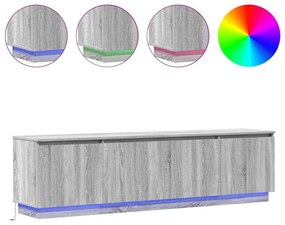 vidaXL Βιτρίνα τηλεόρασης με LED Γκρι sonoma 180 x 38 x 49 εκ
