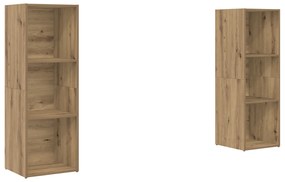 vidaXL Σετ επίπλου τηλεόρασης 2 pcs Χειροποίητη δρυς 107 x 35 x 37 cm