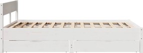 vidaXL Σκελετός Κρεβ. Χωρίς Στρώμα Λευκό 140x200 εκ Μασίφ Πεύκο