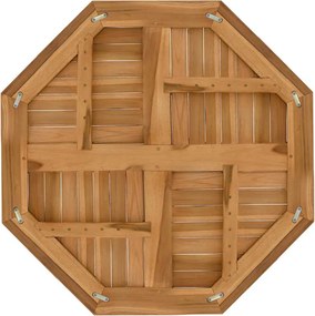 vidaXL Επιφάνεια Τραπεζιού Οκτάγωνη 80x80x2,5 εκ. Μασίφ Ξύλο Teak