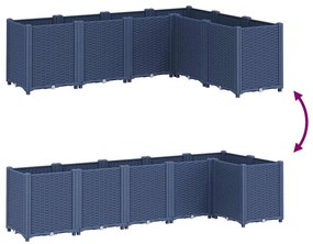 vidaXL Ζαρντινιέρα Κήπου Μπλε Γκρι 160x120x53 εκ. Πολυπροπυλένιο