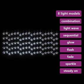 vidaXL Κουρτίνα LED Φωτάκια 500 LED Ψυχρό Λευκό με 8 Λειτουργίες