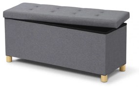 Σκαμπό με Αποθηκευτικό Χώρο 100 x 38 x 43 cm Χρώματος Ανθρακί Idomya 30010087 30010087