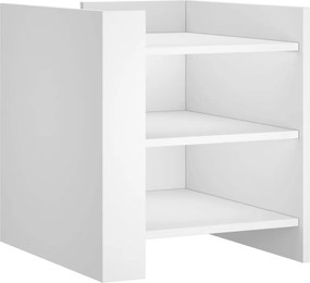 vidaXL Κομοδίνο Λευκό 45x50x50 εκ. από Επεξεργασμένο Ξύλο