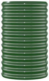 vidaXL Ζαρντινιέρα Πράσινη 114x40x68 εκ Γαλβανισμένος χάλυβας