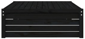 vidaXL Υποπόδιο Κήπου Μαύρο 120 x 80 εκ. από Μασίφ Ξύλο Πεύκου