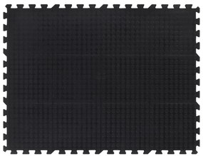 VidaXL Δάπεδο Προστασίας Παζλ Μαύρο 12 χιλ. 90 x 120 εκ. Καουτσουκ