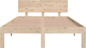 vidaXL Πλαίσιο Κρεβατιού 120 x 190 εκ. από Μασίφ Ξύλο Small Double