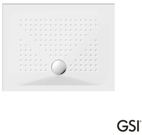GSI Slim 470907 Ντουζιέρα παραλληλόγραμμη Φ90 με επίστρωση antislip 90x70cm
