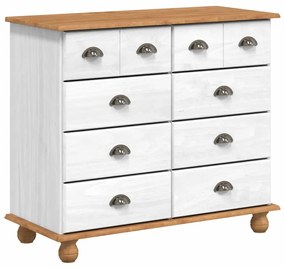 vidaXL Κλουβί με συρτάρι Λευκό 91 x 40 x 184 εκ. Μασίφ ξύλο πεύκου