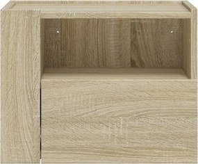 vidaXL Κομοδίνα Επιτοίχιο Sonoma Δρυς 45x30x35 εκ.