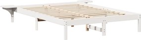vidaXL Σκελετός Κρεβατιού Λευκό 150 x 200 cm Στερεά ξυλεία πεύκου