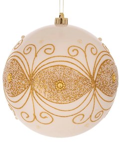 Χριστουγεννιάτικη Μπάλα Πλαστική Περλέ Λευκή 15εκ. iliadis 90966