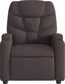 vidaXL Πολυθρόνα Ανακλινόμενη Σκούρο Καφέ Υφασμάτινη