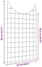 vidaXL Σετ φράχτη για λιμνούλες 8 pcs Πράσινο 50 x 80 cm Ατσάλι